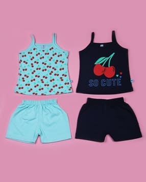 v-mart Pack of 2 Printed T-Shirt & Shorts Set-picture-24
