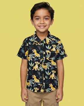Boys Graphic Print Regular Fit Shirt-image-45