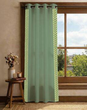 urban space Cotton Embroidered Curtain with Eyelets-picture-20
