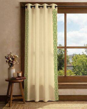 urban space Cotton Embroidered Curtain with Eyelets-picture-47
