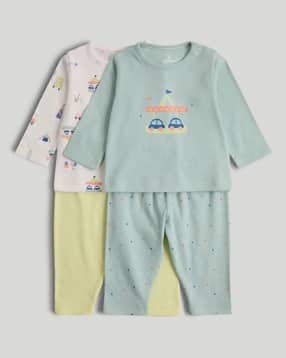 Boys Set of 2 Printed Sweatshirts & Pyjamas-image-13