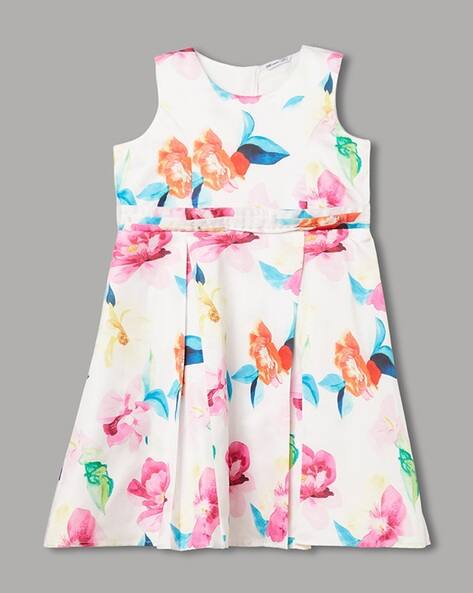 Fame forever by lifestyle Girls Floral Print Fit & Flare Dress