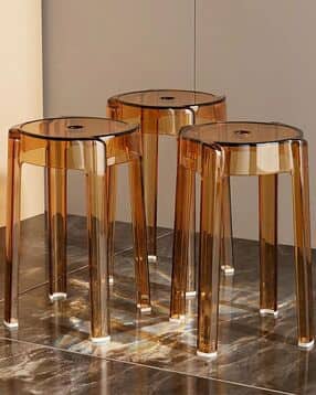 artment Set of 3 Living Room Transparent Stools-picture-27