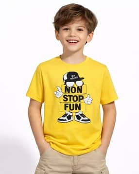 Boys Self-design Crew- Neck T-Shirt-image-21