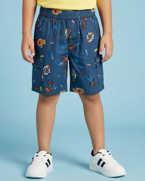 Boys Graphic Regular Fit Cargo Shorts-image-15
