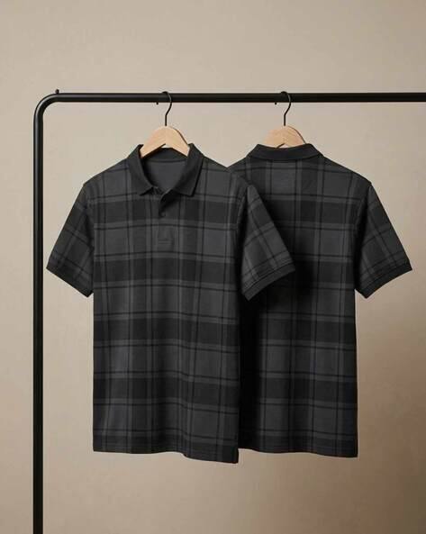 NEONOMAD Men Checked Regular Fit Polo T-Shirt