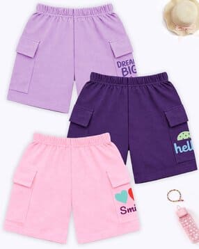 kuchipoo Girls Printed Pack of 3 Shorts-picture-31