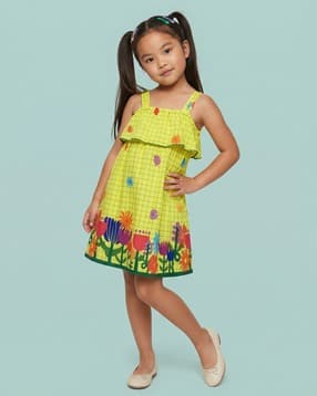nauti nati Girls Floral Print Sleeveless A-Line Dress-picture-50