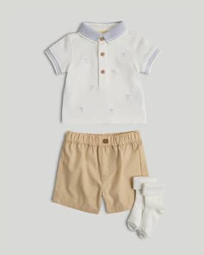 mothercare Boys Printed T-Shirt & Shorts with Socks-picture-52