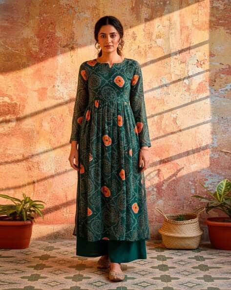 Nyrika Women Printed Flared Kurta