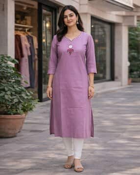 nyrika Women Embroidered Straight Kurti-picture-28