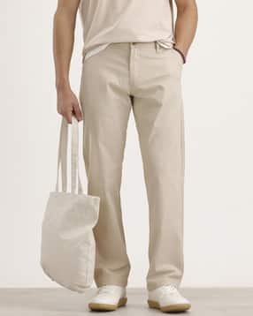 wrogn Men Flat Front Straight Fit Pants-picture-13