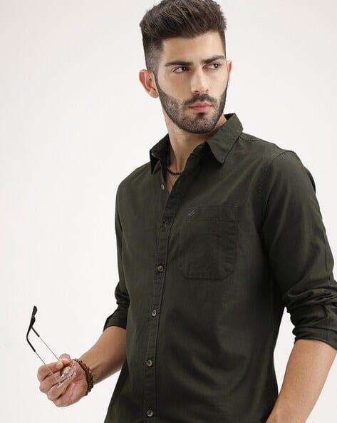 Men's 100% Cotton Shirt | Checkered Pattern | Regular Fit