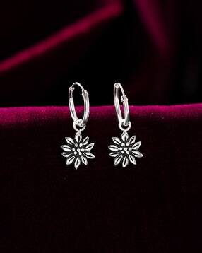 rachiva Women Sterling Silver Cubic Zirconia Hoop Earrings-picture-52