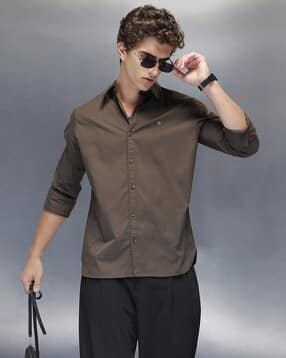 wrogn Men Regular Fit Cotton Shirt-picture-41