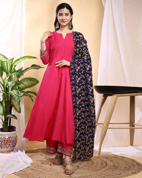 Nyrika Women Embroidered Anarkali Kurta & Dupatta Set