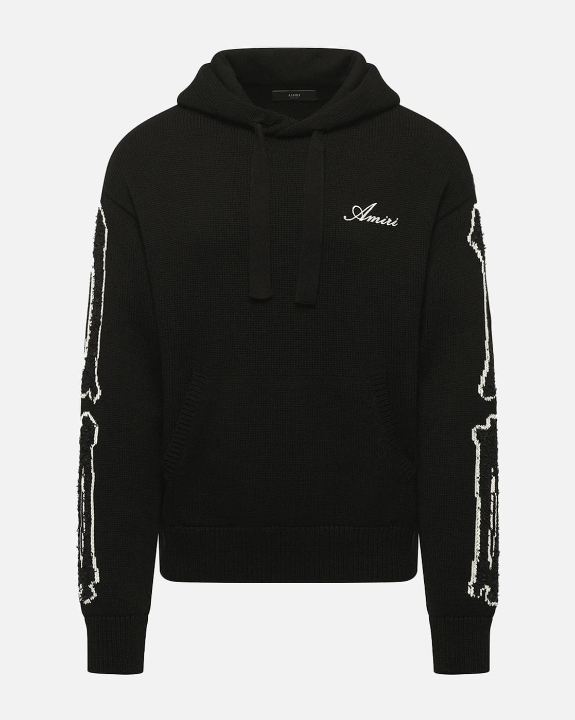 Buy AMIRI Bones Cotton Hoodie | Black Color Men | AJIO LUXE