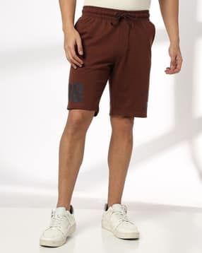teamspirit Men Typographic Print Badge Regular Fit Knit Shorts-picture-49