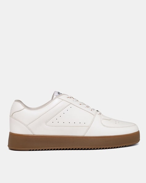Men Round-Toe Low-Top Lace-Up Sneakers - Image 2