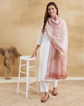fabindia Women Printed Cotton Dupatta -picture-12