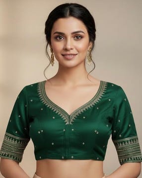 indie picks Embroidery Front Open Blouse-picture-37