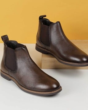 mochi Men Round Toe Slip-On Boots-picture-15