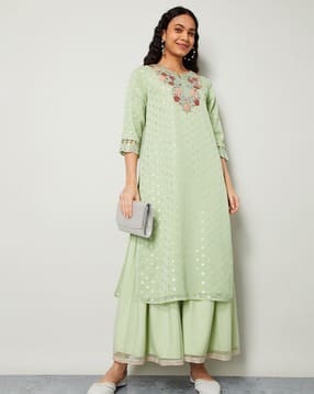 melange by lifestyle Women Abstract Kurta-picture-29