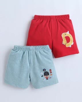 bumzee Boys Pack of 2 Printed Mid-Rise Shorts-picture-11