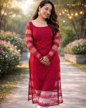 nyrika Women Embroidered Straight Kurti-picture-50