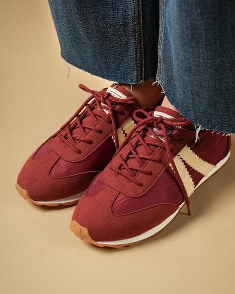 Women Combats Suede Sneakers | Soft Lace-Up Walking Shoes with Cushioned Grip Sole | Lightweight, Stylish & Comfortable Suede Footwear