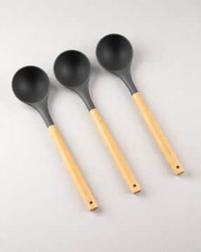 baskety Set of 3 Dishwasher-Safe Spoons with Wooden Handle -picture-22
