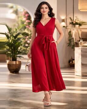 leia Women V-Neck Jumpsuit-picture-1