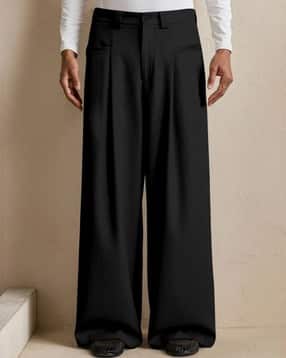 rajovati Men Wide Leg Pleated Pants-picture-25