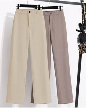 buda jeans co Women Pack of 2 Straight Fit Trousers-picture-21