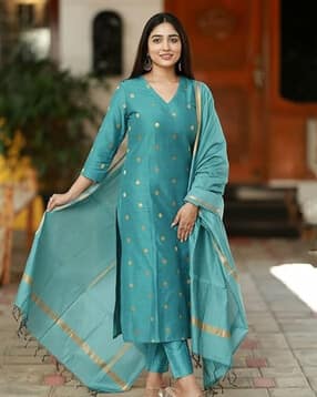 svaraa Women Block Print Straight Kurta Set-picture-50