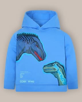 cherry crumble by nitt hyman Boys Dinosaur Print Regular Fit Hoodie-picture-10