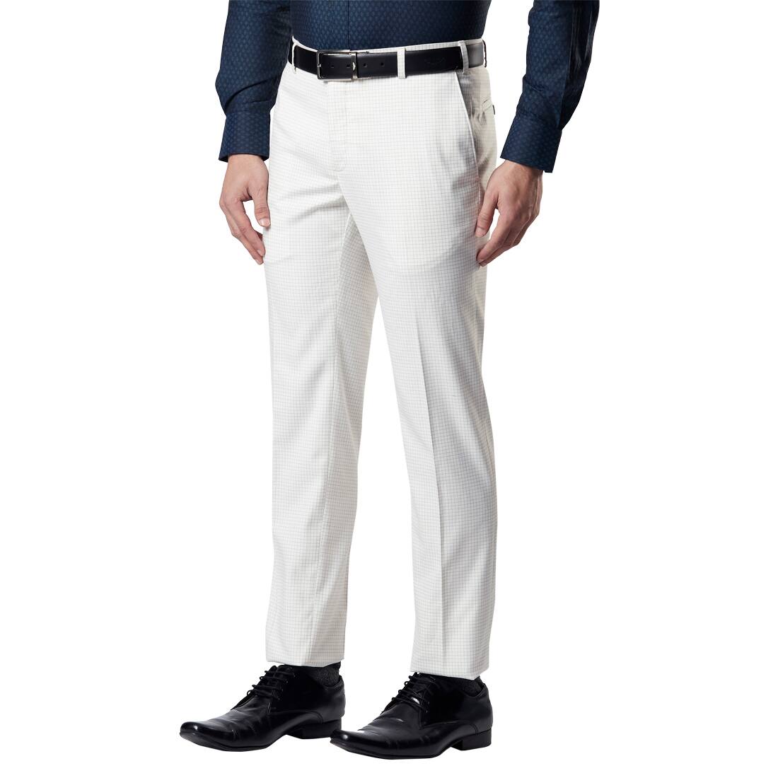 Checked Slim Fit Trousers