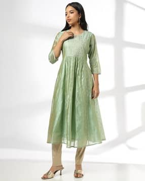 avaasa mix n' match Women Floral Print Flared Kurta-picture-22
