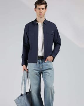 calvin klein jeans Men Regular Fit Spread-Collar Jacket-picture-18