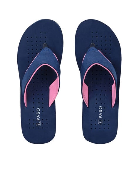 EL PASO Women Patterned Round-Toe Thong-Strap Flip-Flops