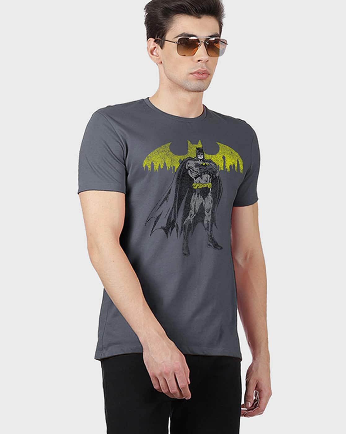 Graphic Batman Print Crew Neck T-shirt