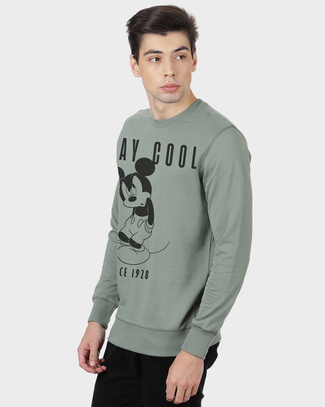 Mickey Print Full Sleeve Crew Neck  T-shirt
