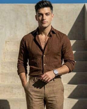 neonomad Men Regular Fit Spread-Collar Shirt-picture-25
