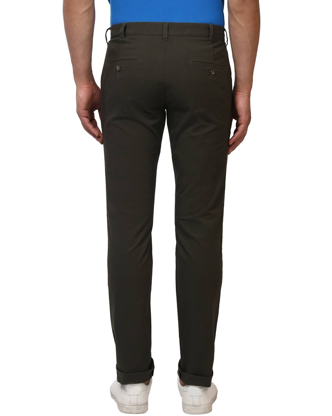 Tapered Flat-Front Trousers