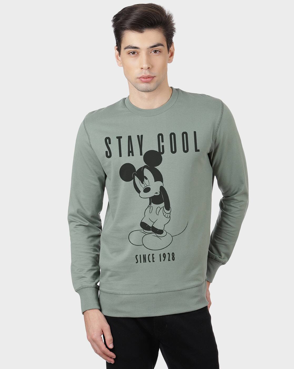 Mickey Print Full Sleeve Crew Neck  T-shirt