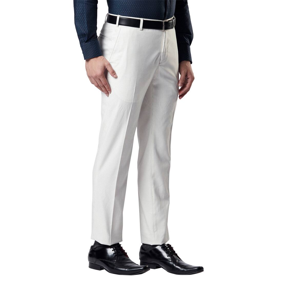Checked Slim Fit Trousers