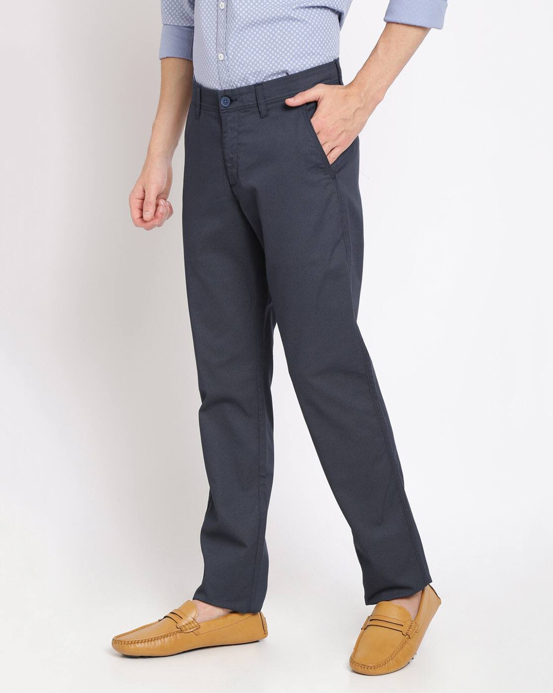 Slim Fit Flat-Front Trousers