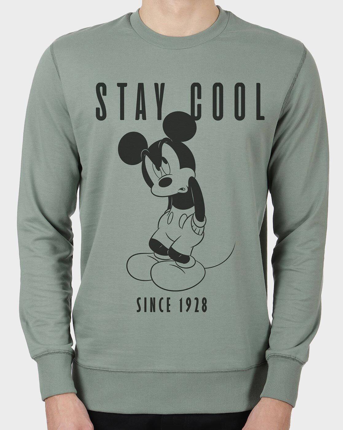 Mickey Print Full Sleeve Crew Neck  T-shirt