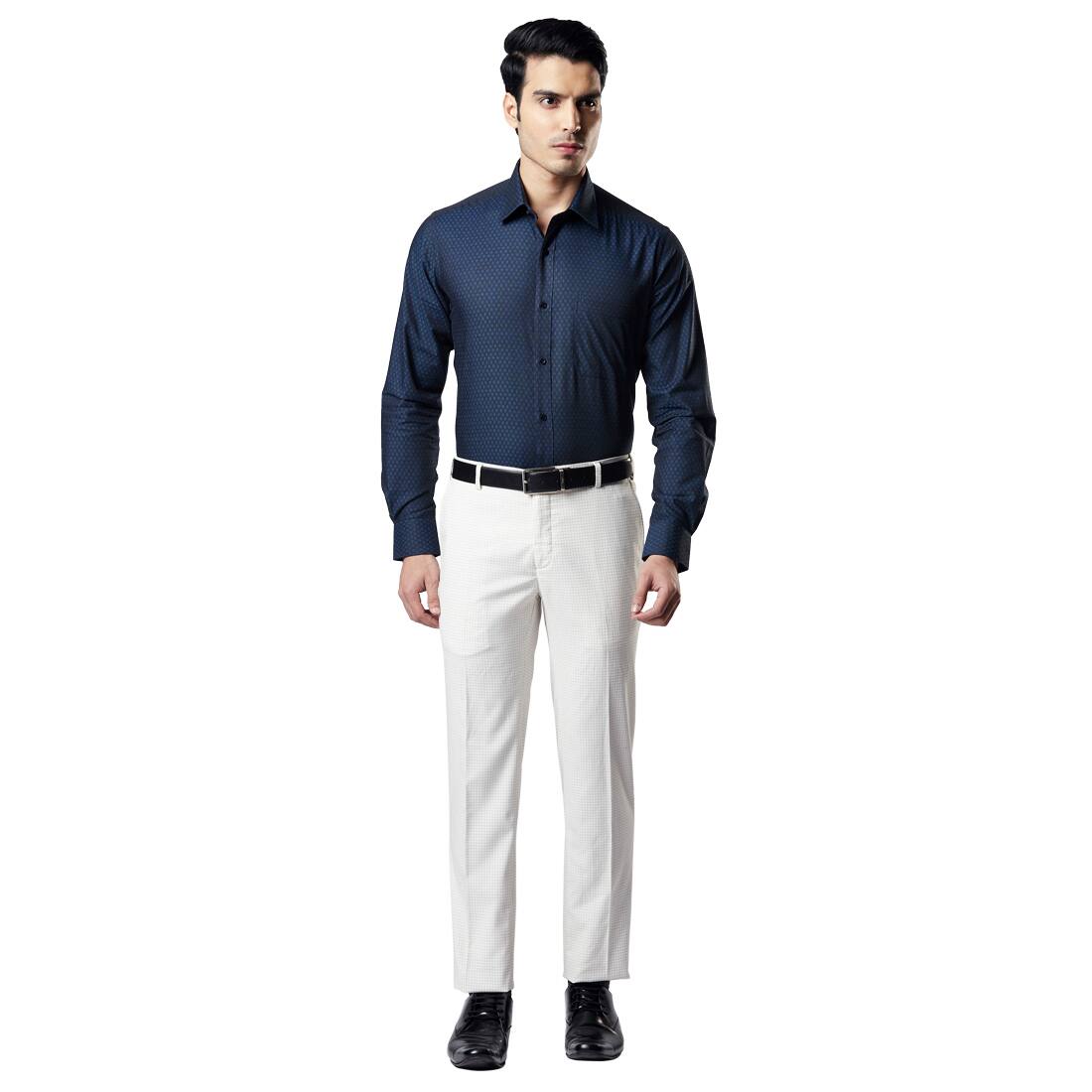 Checked Slim Fit Trousers