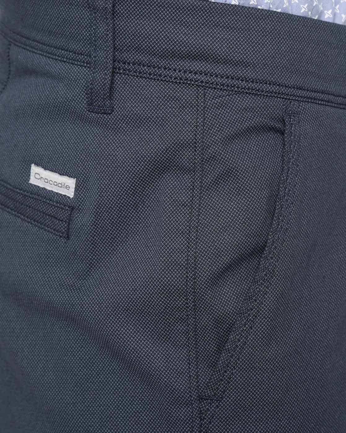 Slim Fit Flat-Front Trousers
